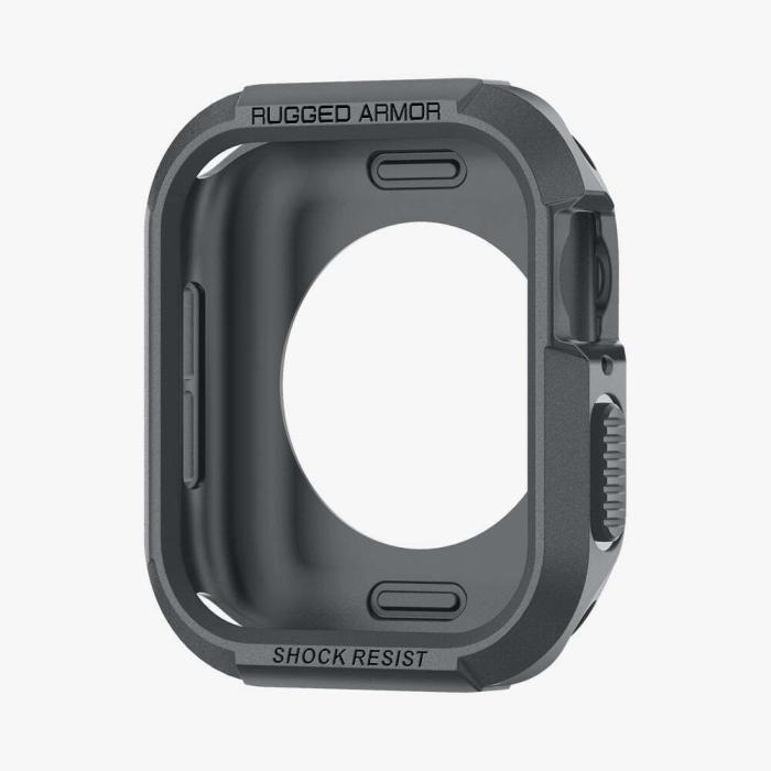 Bild 4, Spigen Apple Watch 44/45 mm Skal Rugged Armor Mörk Grå