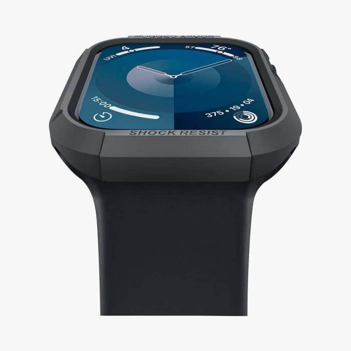 Bild 6, Spigen Apple Watch 44/45 mm Skal Rugged Armor Mörk Grå