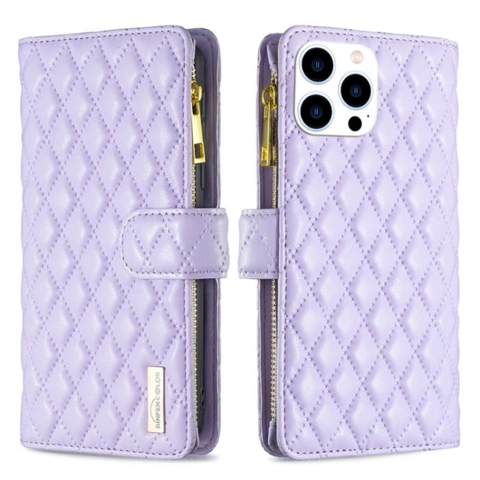 Bild 1, iPhone 15 Pro Fodral Diamond Multifunktionell Lila