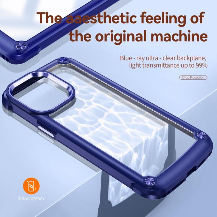 Bild 3, iPhone 15 Pro Skal Shockproof Hybrid Armor Blå