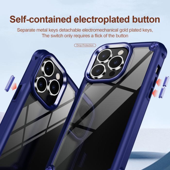 Bild 4, iPhone 15 Pro Skal Shockproof Hybrid Armor Blå