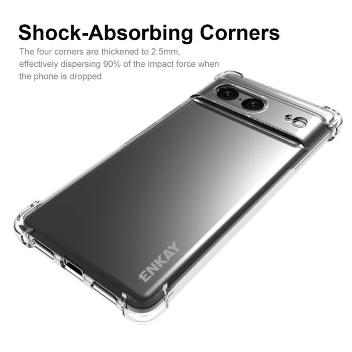 Bild 2, ENKAY Google Pixel 7 Skal Shockproof TPU Transparent