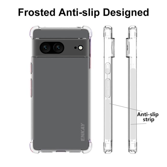 Bild 4, ENKAY Google Pixel 7 Skal Shockproof TPU Transparent