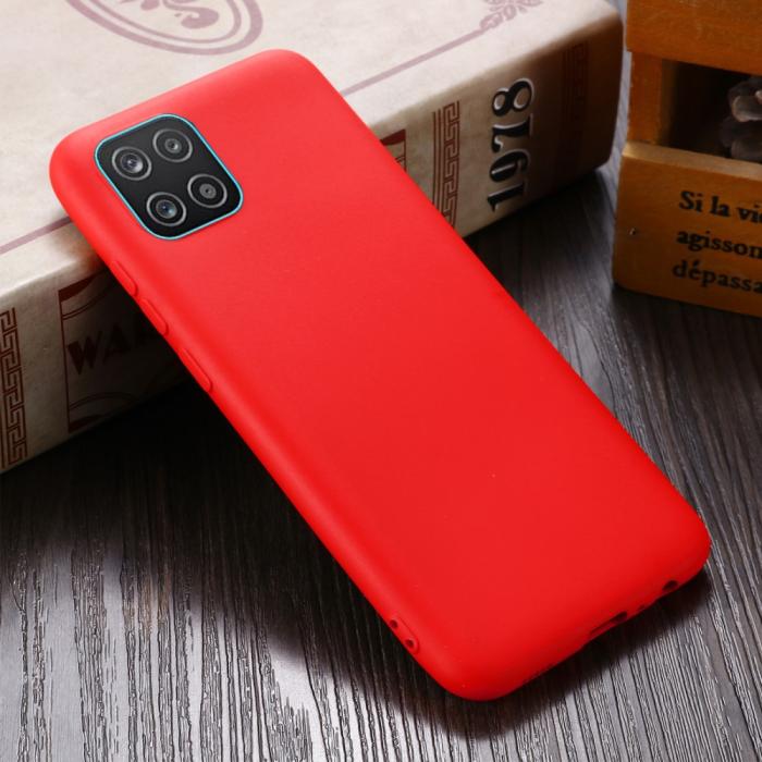 Bild 6, Samsung Galaxy A03 Skal Liquid Silikon Med Strap Röd