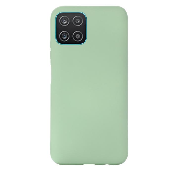 Bild 2, Samsung Galaxy A03 Skal Liquid Silikon Med Strap Grön