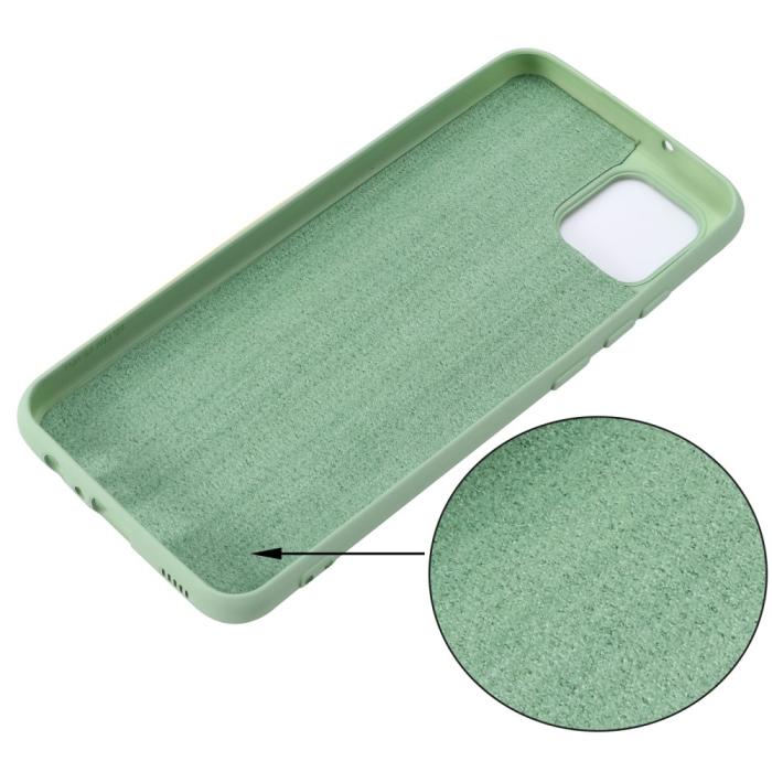 Bild 3, Samsung Galaxy A03 Skal Liquid Silikon Med Strap Grön