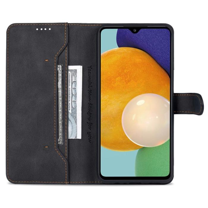 Bild 2, AZNS Samsung Galaxy A14 4G/5G Fodral Läder Svart