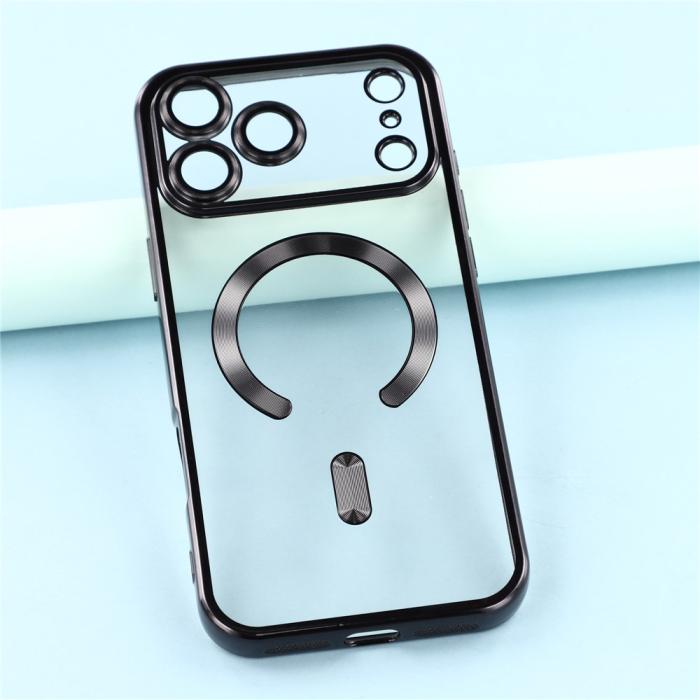Bild 6, iPhone 17 Pro Max Skal MagSafe Electroplated TPU Svart