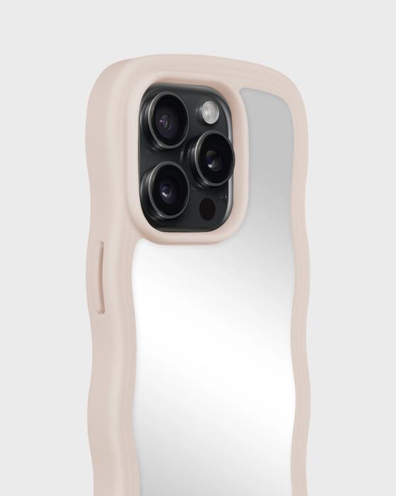 Bild 3, holdit iPhone 15 Pro Skal Wavy Light Beige Mirror