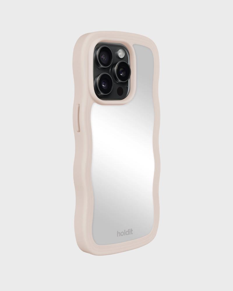 holdit iPhone 15 Pro Skal Wavy Light Beige Mirror