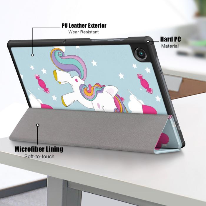 Bild 5, Samsung Galaxy Tab A8 10.5 (2021) Fodral Tri-Fold Unicorn