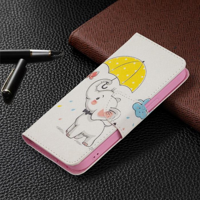 Bild 5, iPhone 15 Fodral Med Tryck Baby Elefant