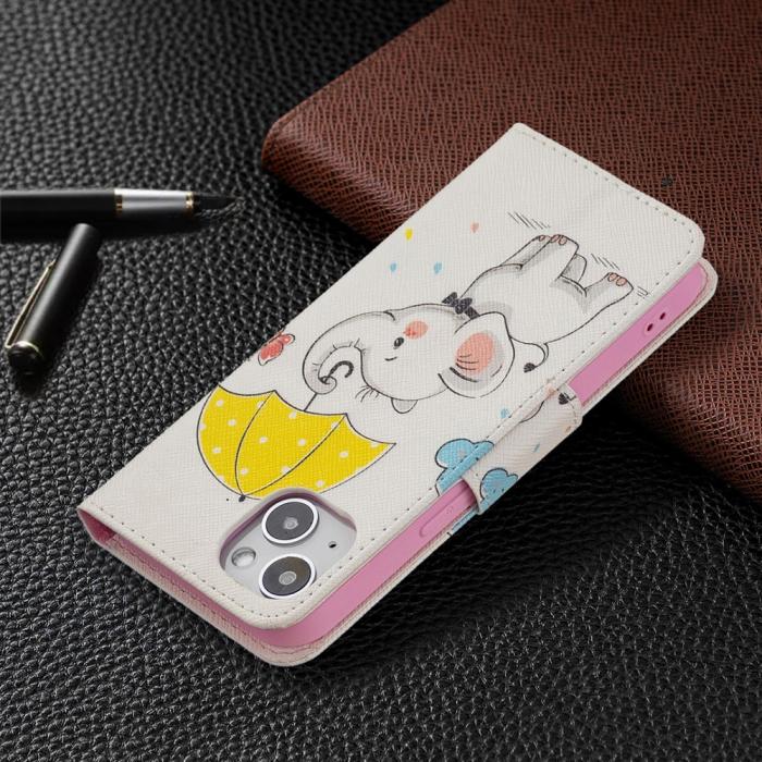Bild 6, iPhone 15 Fodral Med Tryck Baby Elefant