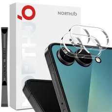 NORTHJO Samsung Galaxy Z Flip 8 2-PACK Linsskydd H&auml;rdat Glas