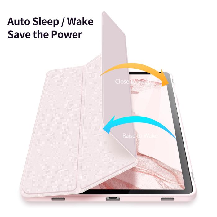 Bild 4, DUX DUCIS Galaxy Tab S9 Fodral TOBY Tri-Fold Rosa