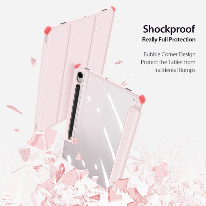 Bild 5, DUX DUCIS Galaxy Tab S9 Fodral TOBY Tri-Fold Rosa