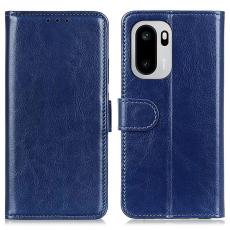 OnePlus 15R Fodral Crazy Horse L&auml;der Bl&aring;