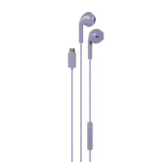 Happy Plugs H&ouml;rlurar In-Ear USB-C Tr&aring;dbundna Lila