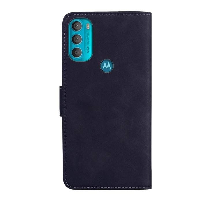 Bild 3, Motorola Moto G71 Fodral Skin Touch Läder Svart