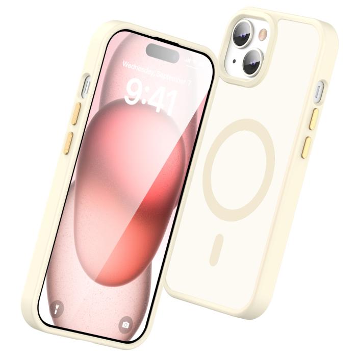 Bild 3, ColorPop iPhone 15 Skal CH MagSafe Matt Off White