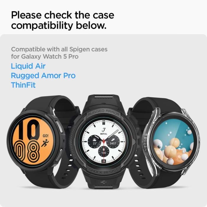 Bild 6, Spigen Galaxy Watch 5 Pro 45mm 2-PACK 