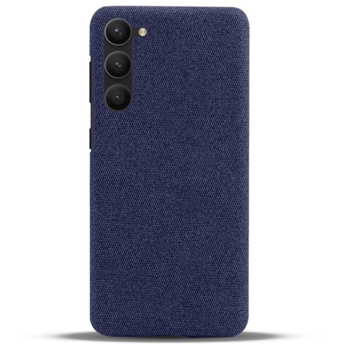Bild 3, Samsung Galaxy S24 Plus Slim Tygbelagt Skal Blå