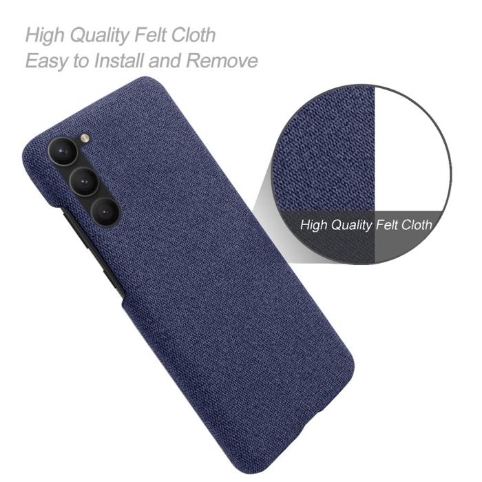 Bild 4, Samsung Galaxy S24 Plus Slim Tygbelagt Skal Blå