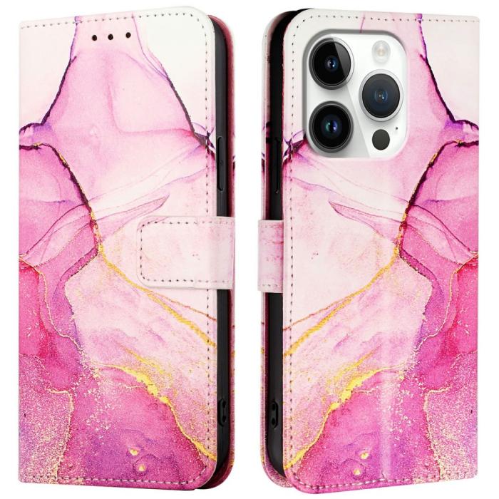 Bild 1, iPhone 16 Pro Max Fodral Marmor Rosa