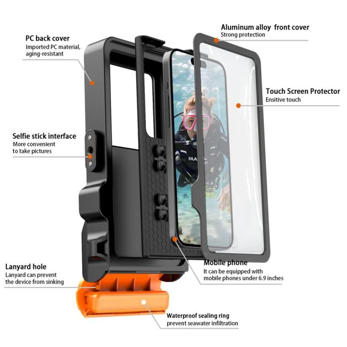 Bild 3, Tech-Protect Universal IPX8 Pro Dykning Vattentätt Fodral