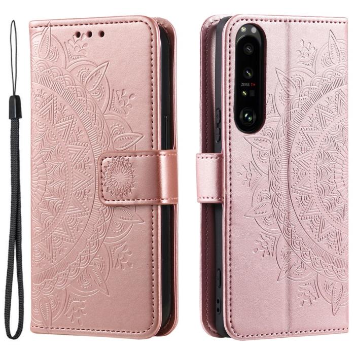 Bild 1, Sony Xperia 1 V Fodral Mandala Läder Roséguld