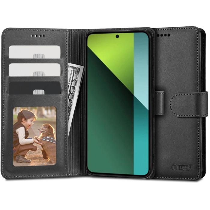 Bild 1, Tech-Protect Xiaomi Redmi Note 13 Pro 5G Fodral Läder Svart