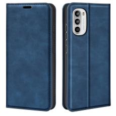 Motorola Moto G52/G82 Fodral Flip Retro Läder Mörk Blå