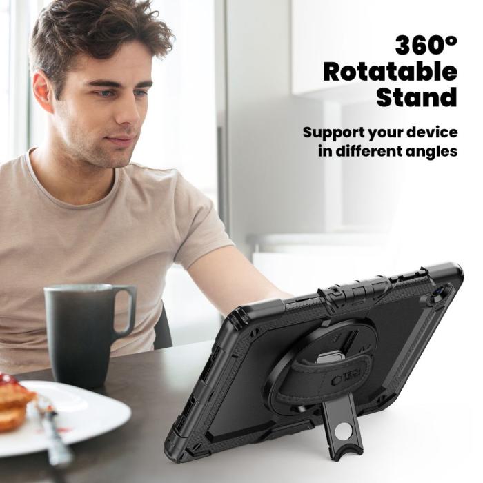 Bild 6, Tech-Protect Galaxy Tab A11 Plus / A9 Plus Skal 360 Solid Svart