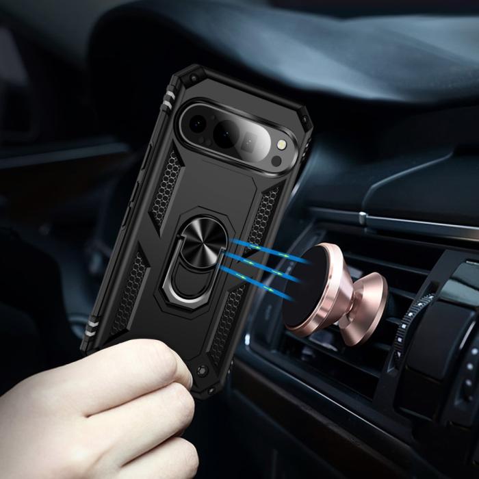 Bild 4, Google Pixel 9/9 Pro Skal Hybrid Armor Skal Svart