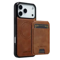 LC.IMEEKE iPhone 17 Pro Max Skal Med Avtagbar Korth&aring;llare L&auml;der