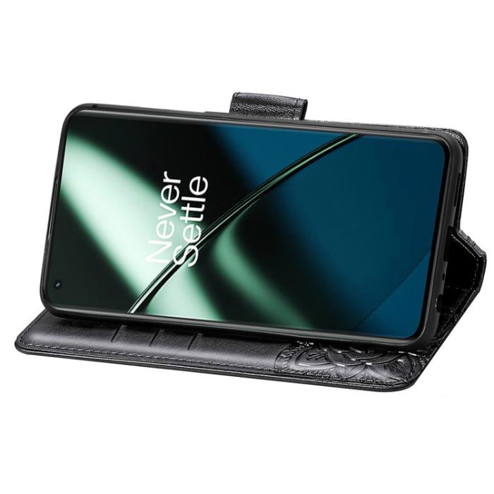 Bild 4, OnePlus 11 5G Fodral Butterfly Läder Svart