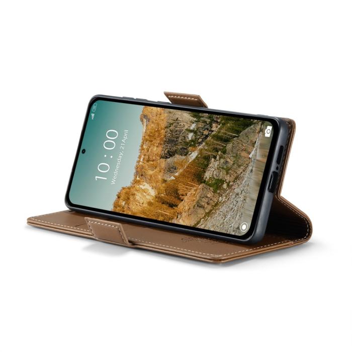 Bild 4, CASEME Xiaomi Redmi Note 14 5G Fodral RFID Läder Brun