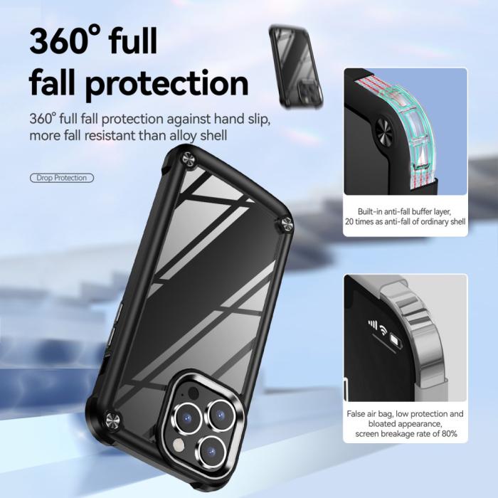 Bild 2, iPhone 15 Pro Skal Shockproof Hybrid Armor Svart