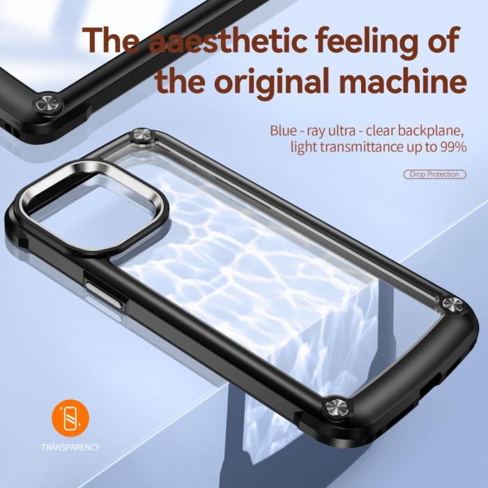 Bild 3, iPhone 15 Pro Skal Shockproof Hybrid Armor Svart