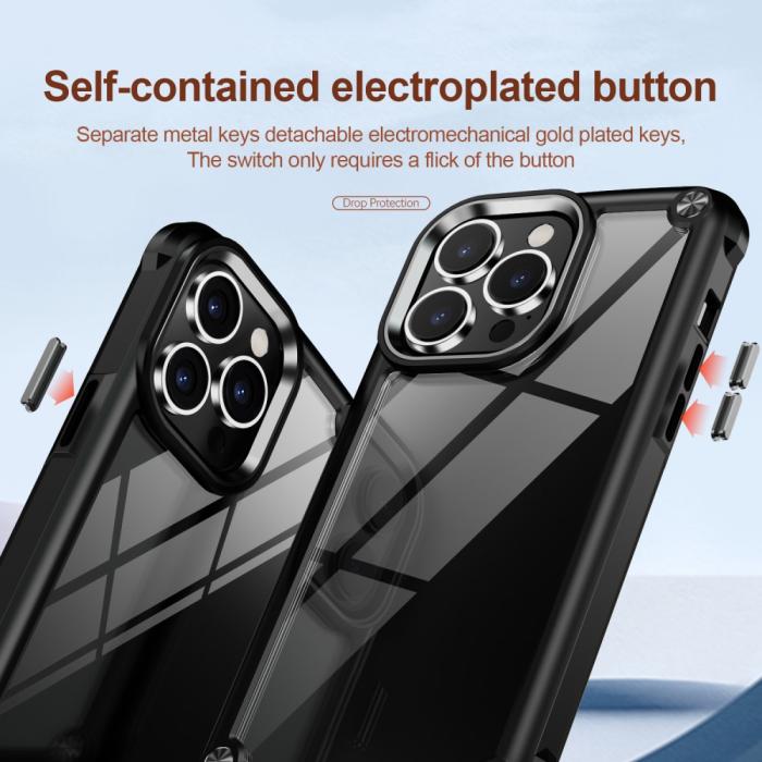 Bild 4, iPhone 15 Pro Skal Shockproof Hybrid Armor Svart