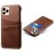 iPhone 12 / 12 Pro - KSQ Skal Med Kortfack - Brun