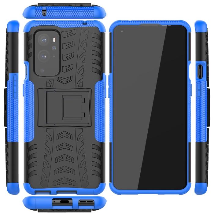 Bild 3, OnePlus 9 Pro - Ultimata Stöttåliga Skalet med Stöd - Blå