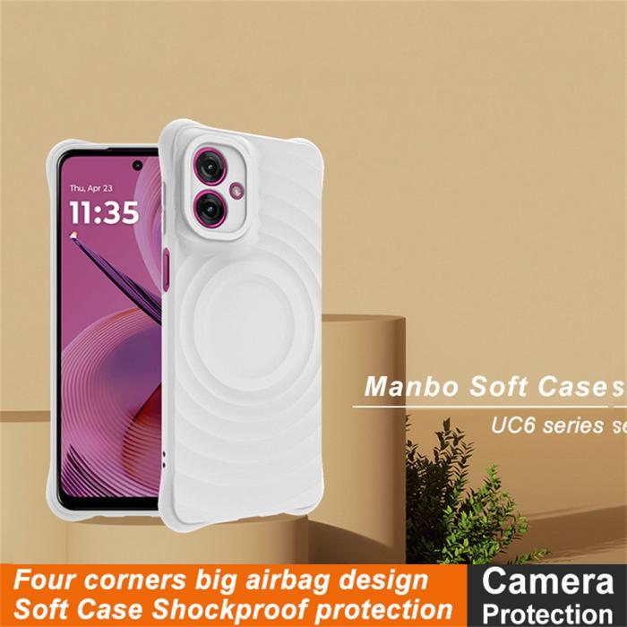 Bild 2, IMAK Motorola Moto G55 5G Skal Waterdrop Matt Vit