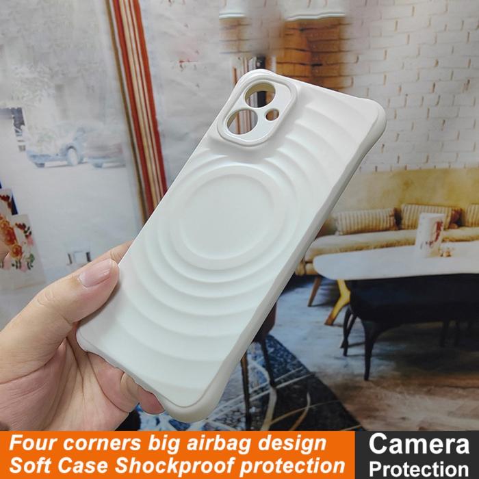 Bild 3, IMAK Motorola Moto G55 5G Skal Waterdrop Matt Vit