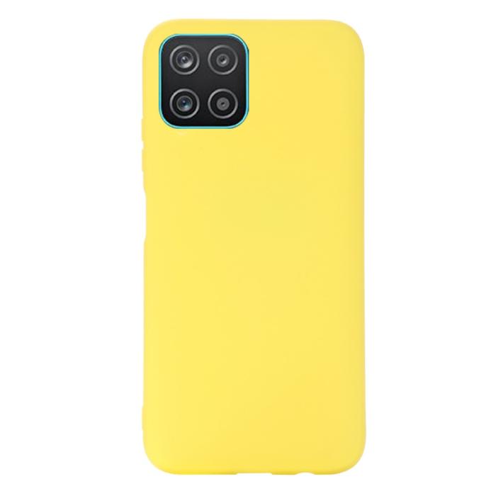 Bild 2, Samsung Galaxy A03 Skal Liquid Silikon Med Strap Gul