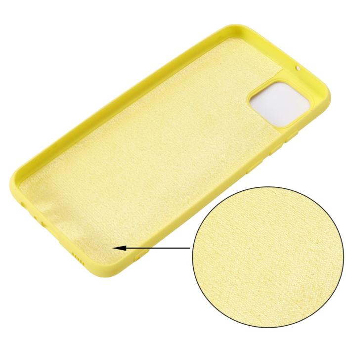 Bild 3, Samsung Galaxy A03 Skal Liquid Silikon Med Strap Gul