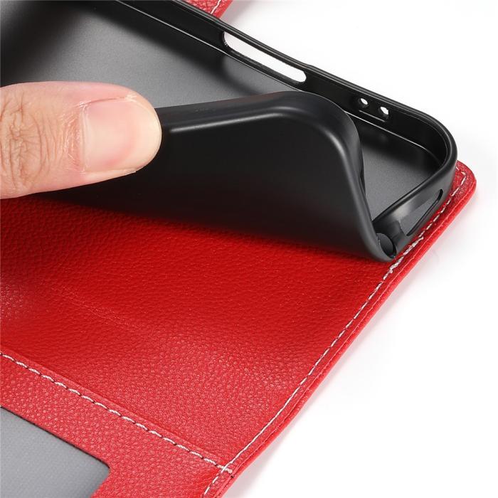 Bild 5, Xiaomi 17T Fodral Litchi Läder Röd