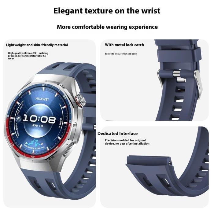 Bild 3, Huawei Watch GT 6 Pro 46 mm Armband FlexSilicone Vit