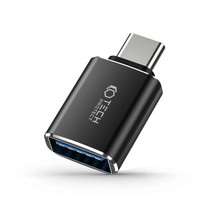 Bild 1, Tech-Protect USB-C till USB-A 3.0 Adapter Svart