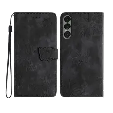 Sony Xperia 1 VII Fodral Fj&auml;ril Tryck Svart